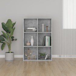 vidaXL Estantería/Aparador madera ingeniería gris hormigón 66x30x98 cm