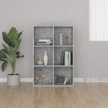 vidaXL Estantería/Aparador madera ingeniería gris hormigón 66x30x98 cm