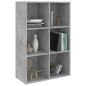 vidaXL Estantería/Aparador madera ingeniería gris hormigón 66x30x98 cm
