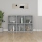 vidaXL Estantería/Aparador madera ingeniería gris hormigón 66x30x98 cm