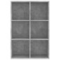 vidaXL Estantería/Aparador madera ingeniería gris hormigón 66x30x98 cm