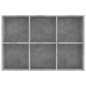 vidaXL Estantería/Aparador madera ingeniería gris hormigón 66x30x98 cm