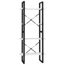 vidaXL Estantería 4 niveles madera contrachapada blanco 60x30x140 cm