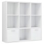 vidaXL Estantería madera contrachapada blanco brillante 98x30x98 cm vidaXL Estantería madera contrachapada blanco brillante 98x30x98 cm