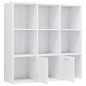 vidaXL Estantería madera contrachapada blanco brillante 98x30x98 cm vidaXL Estantería madera contrachapada blanco brillante 98x30x98 cm