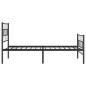 vidaXL Estructura de cama con cabecero y estribo metal negro 100x200cm