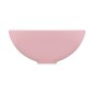 vidaXL Lavabo de lujo redondo cerámica rosa mate 32,5x14 cm vidaXL Lavabo de lujo redondo cerámica rosa mate 32,5x14 cm