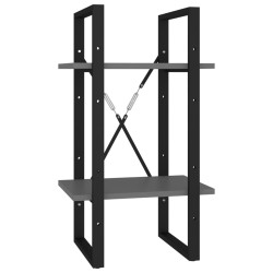 vidaXL Estantería de 2 niveles madera contrachapada gris 40x30x70 cm