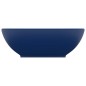 vidaXL Lavabo de lujo ovalado cerámica azul oscuro mate 40x33 cm vidaXL Lavabo de lujo ovalado cerámica azul oscuro mate 40x33 cm