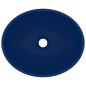 vidaXL Lavabo de lujo ovalado cerámica azul oscuro mate 40x33 cm vidaXL Lavabo de lujo ovalado cerámica azul oscuro mate 40x33 cm