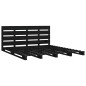 vidaXL Estructura de cama madera maciza de pino negro 135x190 cm vidaXL Estructura de cama madera maciza de pino negro 135x190 cm