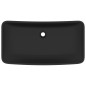 vidaXL Lavabo de lujo de cerámica rectangular negro mate 71x38 cm vidaXL Lavabo de lujo de cerámica rectangular negro mate 71x38 cm