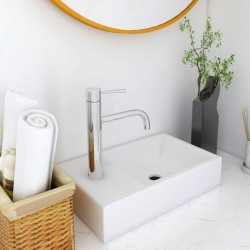 vidaXL Lavabo SMC blanco 400x220x90 mm