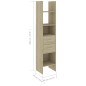 vidaXL Estantería librería 4 piezas madera de ingeniería roble Sonoma