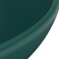 vidaXL Lavabo de lujo redondo cerámica verde oscuro mate 32,5x14 cm vidaXL Lavabo de lujo redondo cerámica verde oscuro mate 32,5x14 cm