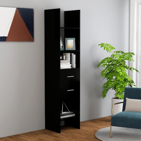 vidaXL Estantería de madera contrachapada negro 40x35x180 cm