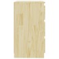 vidaXL Mesita de noche madera maciza de pino 60x36x64 cm