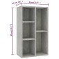 vidaXL Estantería/Aparador madera contrachapada gris 50x25x80 cm vidaXL Estantería/Aparador madera contrachapada gris 50x25x80 cm