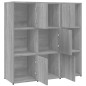 vidaXL Estantería madera contrachapada gris sonoma 90x30x90cm vidaXL Estantería madera contrachapada gris sonoma 90x30x90cm