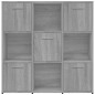 vidaXL Estantería madera contrachapada gris sonoma 90x30x90cm vidaXL Estantería madera contrachapada gris sonoma 90x30x90cm