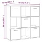vidaXL Estantería madera contrachapada gris sonoma 90x30x90cm vidaXL Estantería madera contrachapada gris sonoma 90x30x90cm