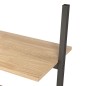 vidaXL Estantería inclinada 5 baldas marrón claro negro 64x34x185,5 cm vidaXL Estantería inclinada 5 baldas marrón claro negro 64x34x185,5 cm