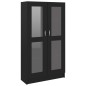 vidaXL Vitrina de madera contrachapada negro 82,5x30,5x150 cm vidaXL Vitrina de madera contrachapada negro 82,5x30,5x150 cm