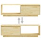 vidaXL Mueble de TV de madera maciza de pino 110x30x33,5 cm