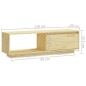 vidaXL Mueble de TV de madera maciza de pino 110x30x33,5 cm