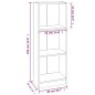 vidaXL Estantería de 3 niveles contrachapada marrón roble 40x24x109 cm vidaXL Estantería de 3 niveles contrachapada marrón roble 40x24x109 cm