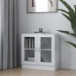 vidaXL Vitrina de madera contrachapada blanco 82,5x30,5x80 cm vidaXL Vitrina de madera contrachapada blanco 82,5x30,5x80 cm