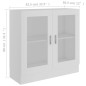 vidaXL Vitrina de madera contrachapada blanco 82,5x30,5x80 cm vidaXL Vitrina de madera contrachapada blanco 82,5x30,5x80 cm
