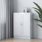 vidaXL Armario de libros contrachapada blanco brillo 82,5x30,5x115 cm vidaXL Armario de libros contrachapada blanco brillo 82,5x30,5x115 cm