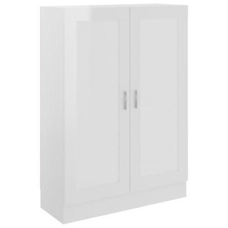 vidaXL Armario de libros contrachapada blanco brillo 82,5x30,5x115 cm
