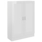vidaXL Armario de libros contrachapada blanco brillo 82,5x30,5x115 cm vidaXL Armario de libros contrachapada blanco brillo 82,5x30,5x115 cm