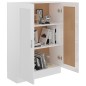 vidaXL Armario de libros contrachapada blanco brillo 82,5x30,5x115 cm vidaXL Armario de libros contrachapada blanco brillo 82,5x30,5x115 cm