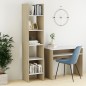 vidaXL Estantería de madera contrachapada blanco y roble 40x35x180 cm vidaXL Estantería de madera contrachapada blanco y roble 40x35x180 cm