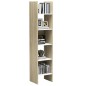 vidaXL Estantería de madera contrachapada blanco y roble 40x35x180 cm vidaXL Estantería de madera contrachapada blanco y roble 40x35x180 cm