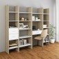 vidaXL Estantería de madera contrachapada blanco y roble 40x35x180 cm vidaXL Estantería de madera contrachapada blanco y roble 40x35x180 cm