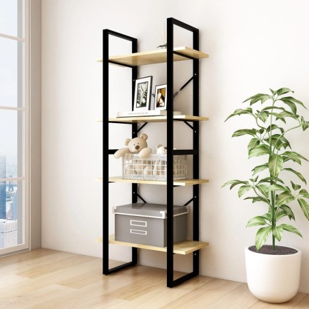 vidaXL Estantería de 4 niveles madera maciza de pino 60x30x140 cm