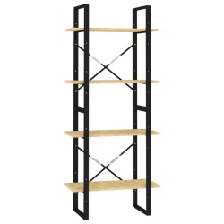 vidaXL Estantería de 4 niveles madera maciza de pino 60x30x140 cm