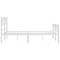 vidaXL Estructura cama metal con cabecero y estribo blanco 120x190 cm vidaXL Estructura cama metal con cabecero y estribo blanco 120x190 cm