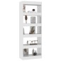 vidaXL Estantería/divisor madera ingeniería blanco brillo 60x30x166 cm