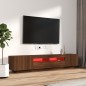 vidaXL Set muebles TV con LED 2 pzas madera contrachapada roble marrón vidaXL Set muebles TV con LED 2 pzas madera contrachapada roble marrón