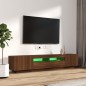 vidaXL Set muebles TV con LED 2 pzas madera contrachapada roble marrón vidaXL Set muebles TV con LED 2 pzas madera contrachapada roble marrón