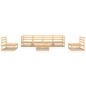 vidaXL Juego de muebles de jardín 7 piezas madera maciza de pino vidaXL Juego de muebles de jardín 7 piezas madera maciza de pino