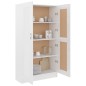 vidaXL Estantería madera contrachapada blanco brillo 82,5x30,5x150 cm vidaXL Estantería madera contrachapada blanco brillo 82,5x30,5x150 cm