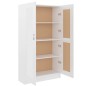 vidaXL Estantería madera contrachapada blanco brillo 82,5x30,5x150 cm vidaXL Estantería madera contrachapada blanco brillo 82,5x30,5x150 cm