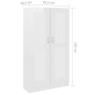 vidaXL Estantería madera contrachapada blanco brillo 82,5x30,5x150 cm vidaXL Estantería madera contrachapada blanco brillo 82,5x30,5x150 cm