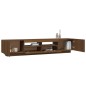 vidaXL Set muebles TV con LED 2 pzas madera contrachapada roble marrón vidaXL Set muebles TV con LED 2 pzas madera contrachapada roble marrón